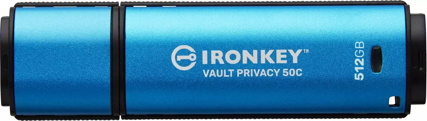 Pendrive Kingston Kingston Technology IronKey Vault Privacy 50 pamięć USB 512 GB USB Type-C 3.2 Gen 1 (3.1 Gen 1) Czarny, Niebie