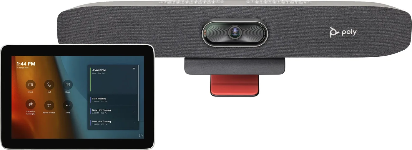 Poly Studio - Fur Microsoft Teams - Small Room Kit - Kit fur Videokonferenzen (Poly GC8 Touchcontroller, Poly Studio R30 video b