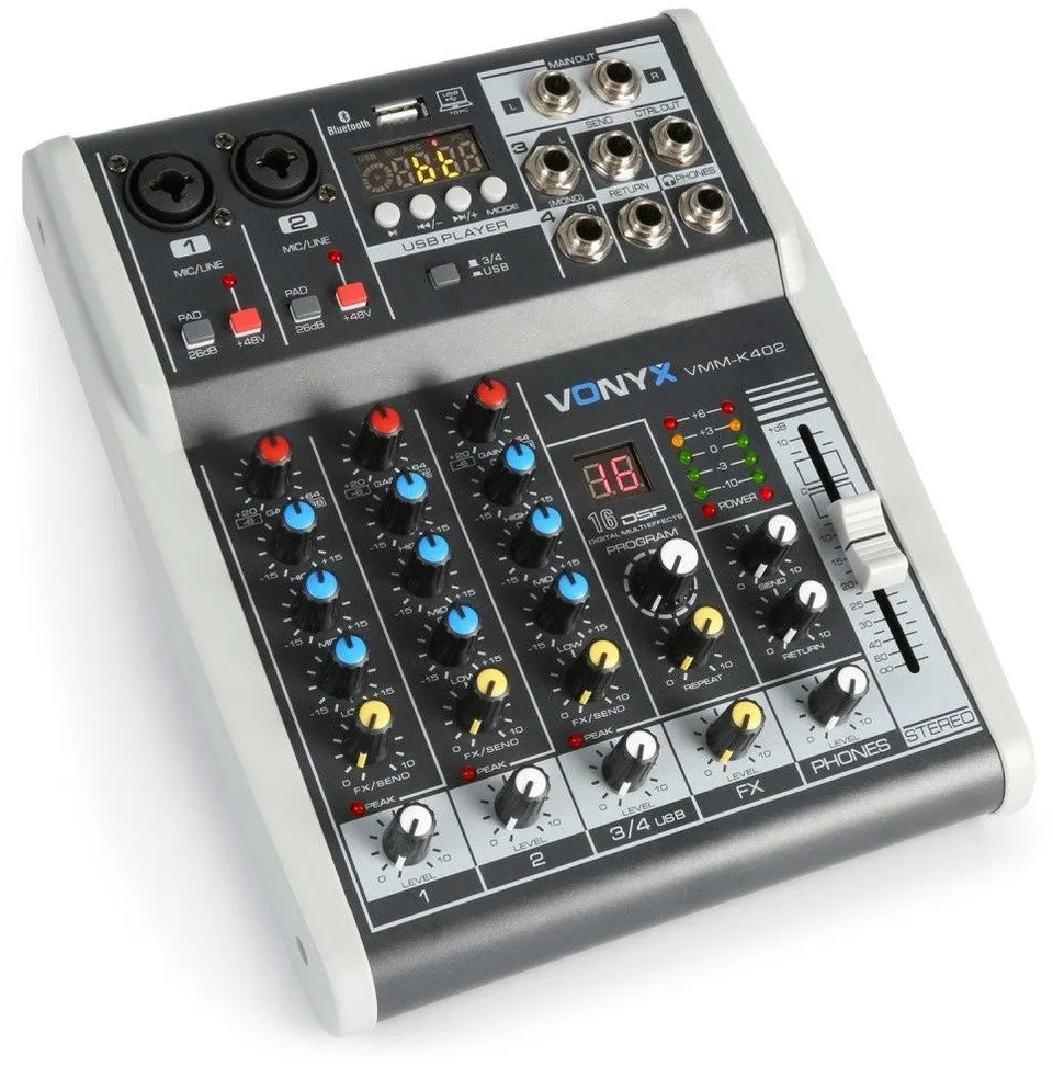 Mikser 4- kanałowy DSP VMM-K402 Vonyx one size