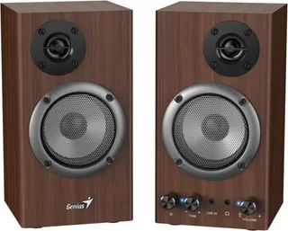Głośniki komputerowe Genius Genius głośniki SP-HF 500B, 2.0, 16W, brązowy, regulacja głośności, drewniane, 40Hz-20kHz