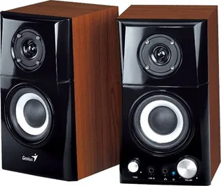 Głośniki komputerowe Genius Genius głośniki SP-HF500A v2, 2.0, 16W, brązowo-czarny, regulacja głośności, wyjście słuchawkowe, 3,