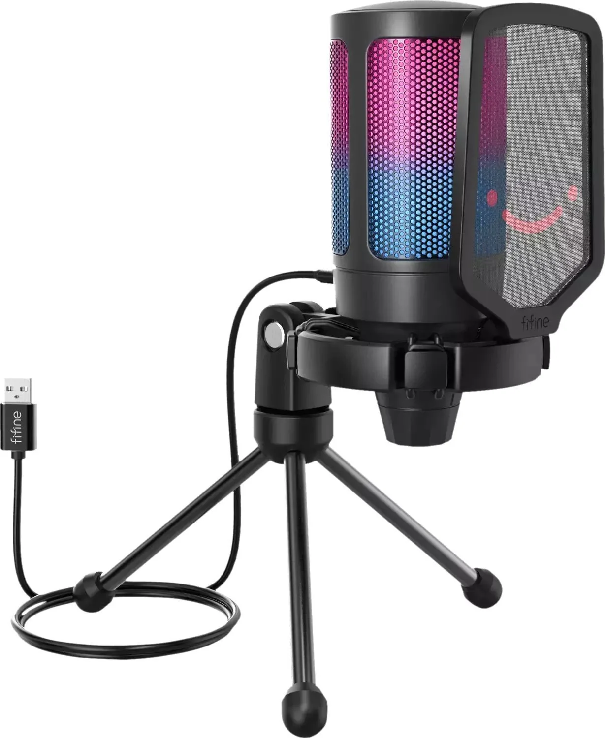 Mikrofon Fifine AmpliGame A6V RGB Black