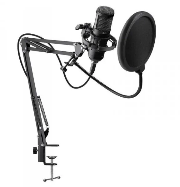 Mikrofon przewodowy Defender SPACE GMC 450 ze statywem STREAM strumieniowy USB