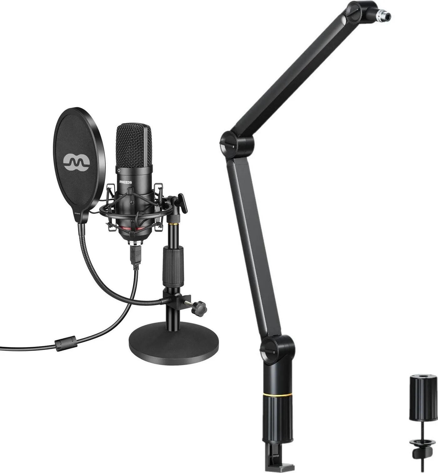 Mikrofon Mozos Mikrofon Mozos USB MKIT-900PRO Gamer + Statyw biurkowy SB37