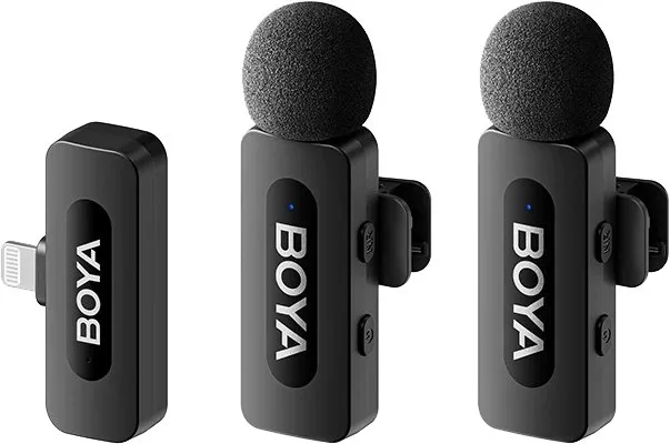 Boya BY-V2 V2.0 Ultra compact 2.4GHz wireless mic for lightning devices - 2TX+1RX