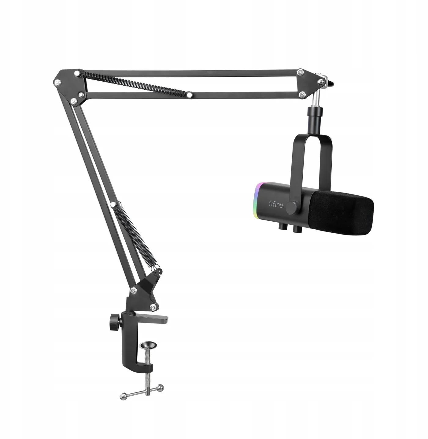 Mikrofon dynamiczny studyjny Fifine AM8T USB/XLR RGB ze statywem PnP