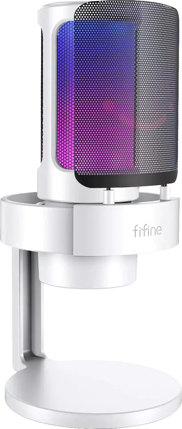 Mikrofon pojemnościowy studyjny Fifine A8W AMPLIGAME USB RGB PnP gamingowy