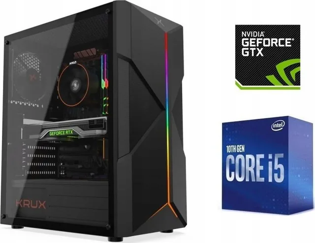 Komputer Netcom Core i5-10400F, 16 GB, GTX 1660 Super, 512 GB M.2 PCIe 500 GB HDD Windows 10 Pro