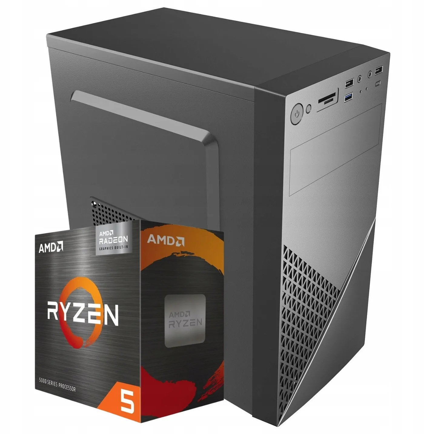 Komputer Pix Protask V7 AMD Ryzen 5 16GB DDR4 512GB SSD DVD Windows 11