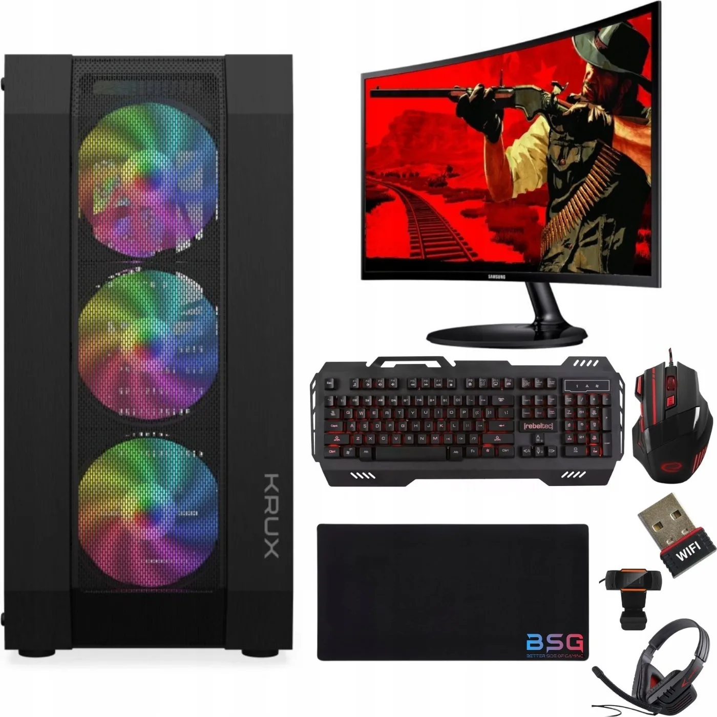 Komputer BSG Striker V4 Intel Core i7 GeForce GTX 1660 SUPER 16GB DDR3 512GB SSD Windows 10