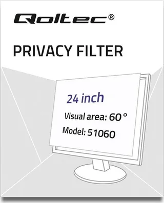 Filtr Qoltec prywatyzujący RODO | 24'' | 16:9
