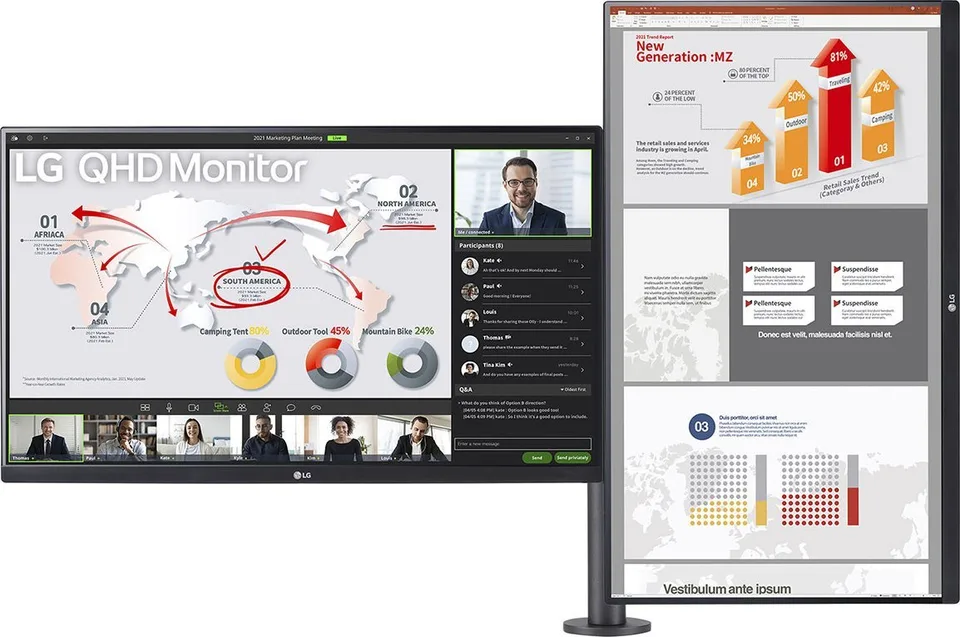 Monitor LG Dual 27QP88DP-BS Ergo