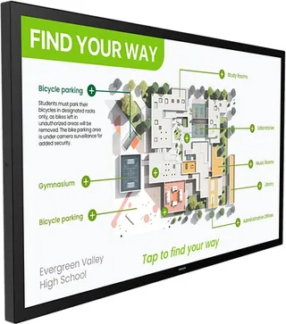 Philips 3000 series 55BDL3751T/00 signage display Interaktywny płaski panel 138,4 cm (54.5") LCD Wi-Fi 450 cd/m 4K Ultra HD Czar