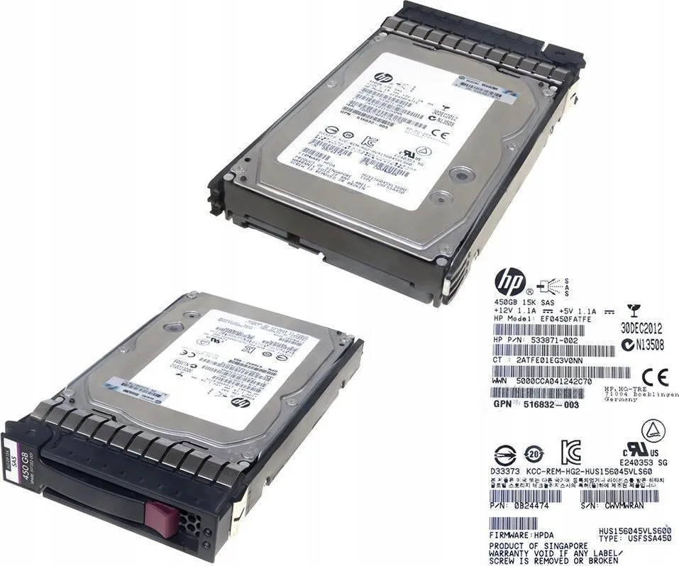 Dysk serwerowy HPE 450GB 3.5'' SAS-1 (3Gb/s)  (454232-B21)