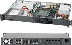 Serwer SuperMicro Supermicro Barebone SuperServer 1U Intel Atom C2758 (8C/8T) 2,4 GHz SYS-5018A-TN7B
