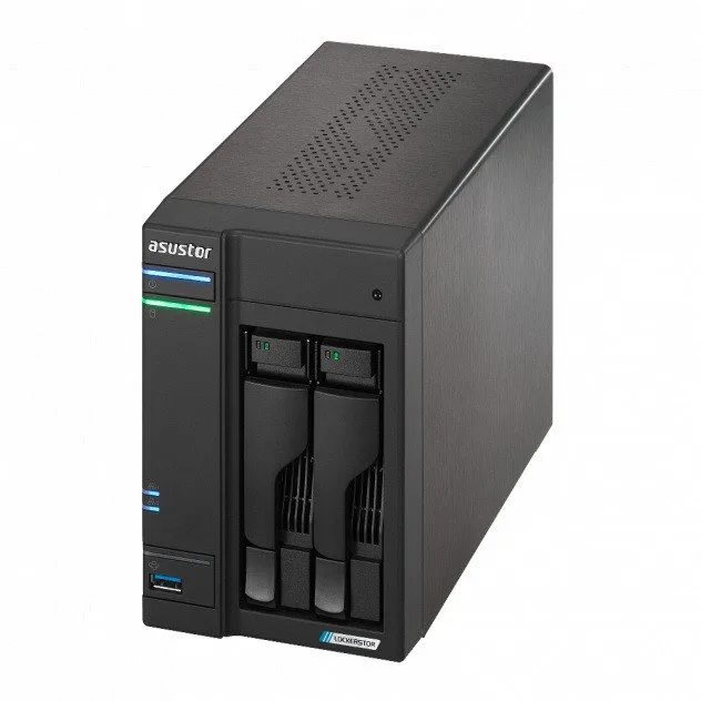 Serwer plików Asustor LOCKERSTOR 2 AS6702T 2-bay, Intel Celeron N5105 Czterordzeniowy 2.0GHz, 16GB RAM DDR4. 4x M.2 PCIe (NVMe),