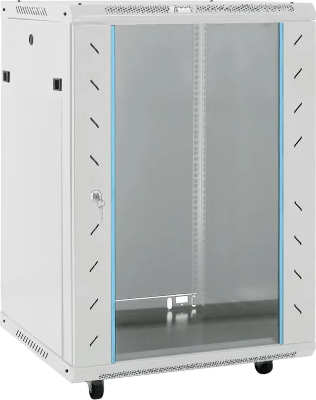 Szafa vidaXL vidaXL Szafka serwerowa, 15U, 19", IP20, szara, 53x40x80 cm