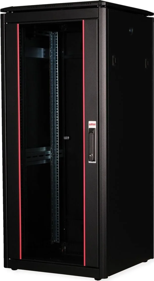 Szafa Roline ROLINE Netzwerkschrank Pro 48,26cm 19Zoll 26 HE 600x600 BxT Glast�r schwarz