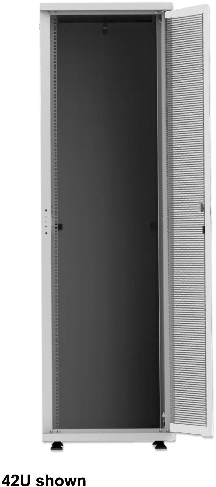 INTELLINET 48,3 cm 19 Zoll Serverschrank Basic Line 42 HE 2033x600x1000mm HxBxT Flatpack Traglast 600kg grau