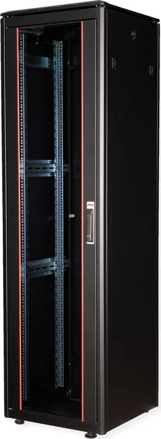 ROLINE Netzwerkschrank Pro 48,26cm 19Zoll 42 HE 600x600 BxT Glast�r schwarz
