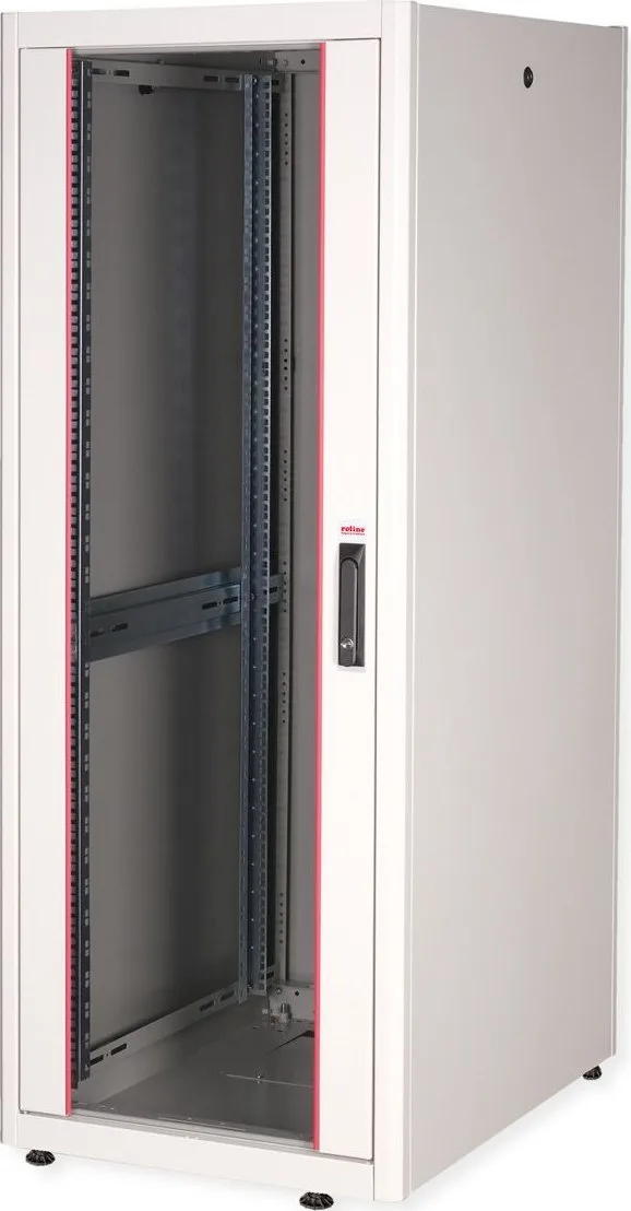ROLINE Netzwerkschrank Basic 48,26cm 19Zoll 32 HE 600x800 BxT Glast�r grau