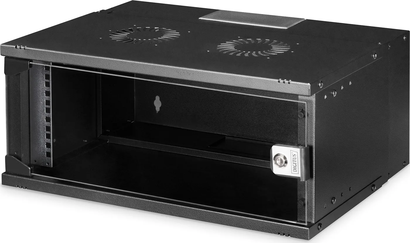 Szafa Digitus Szafa wisząca jednosekcyjna DIGITUS 19" 4U, SOHO PRO 240 x 540 x 400 mm, drzwi szyba, czarny, niezmontowana, 60kg