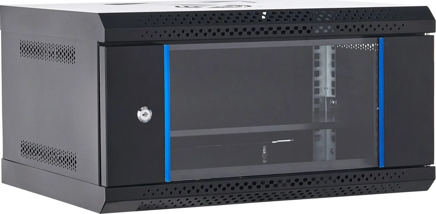 Szafa serwerowa wisząca RACK 19" 6U 400mm Netrack ECO-Line czarna