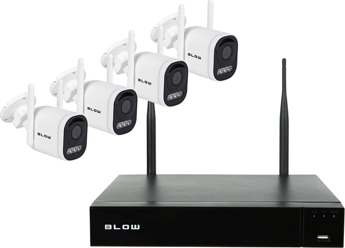 Rejestrator Blow Zestaw monitoringu WiFi Blow 4x5MP z dyskiem 1TB  BL-W5BP4