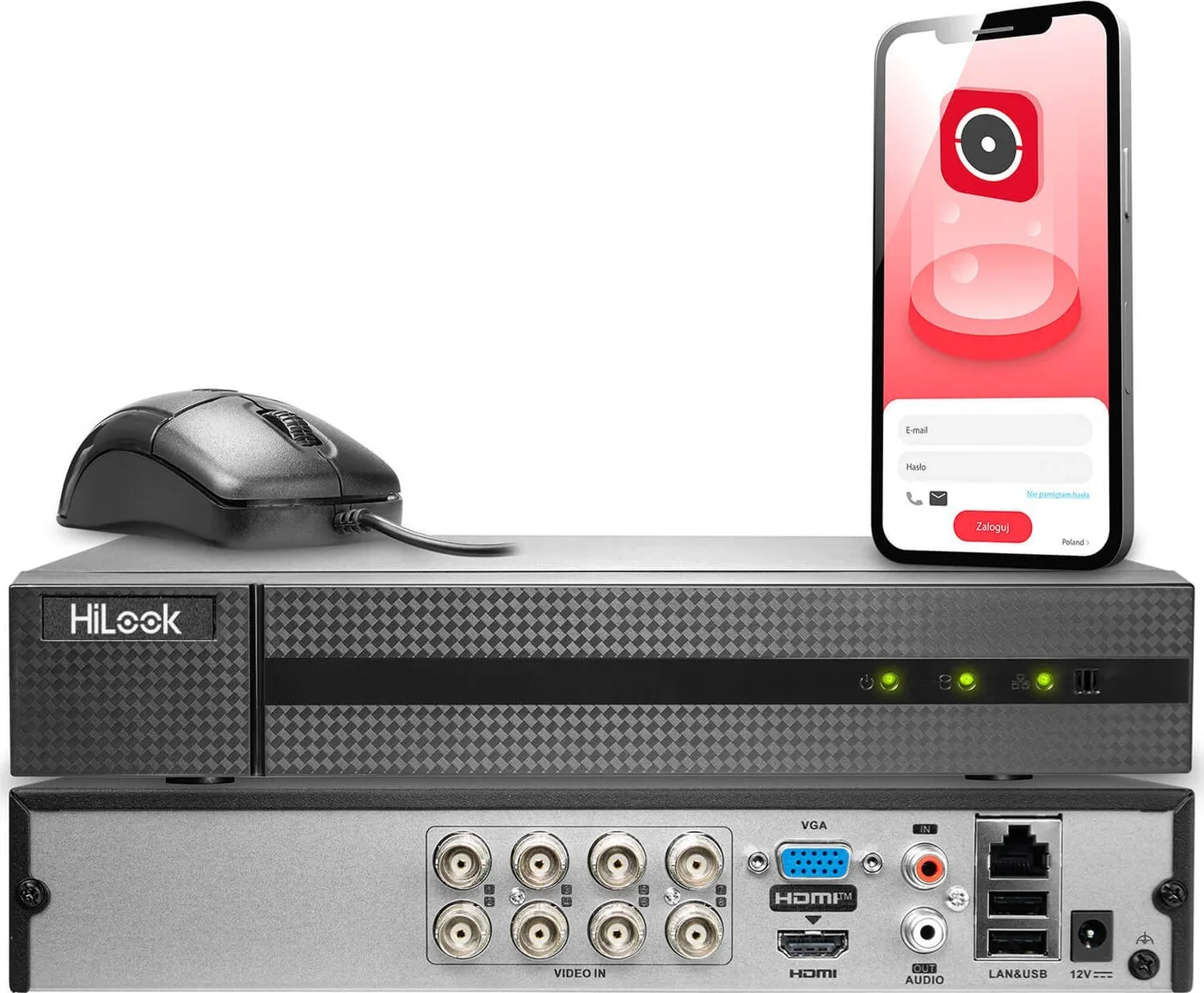 Rejestrator HiLook Rejestrator TVI Hilook by Hikvision 8 kanałowy DVR-8CH-5MP