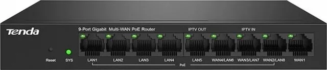 Tenda G0-8G-PoE ruter Gigabit Ethernet Czarny