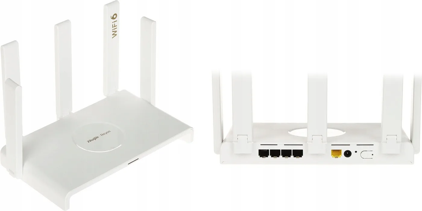 Ruijie Reyee RG-EW3000GX| Router, WiFi, 5 portów, 5xGbit, 3xLAN, 1xWAN, 1xLAN/WAN, WiFi 6, 2,4GHz/5GHz, AX3000, 5x5 dBi, Mesh, R