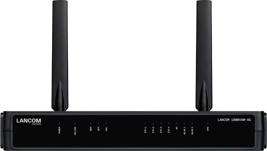 Router LANCOM Systems LANCOM 1800VAW-4G EU SD-WAN gateway with VDSL2/ADSL2+ modem Annex A/B/J/M 1x SFP/TP 1x WAN Ethernet