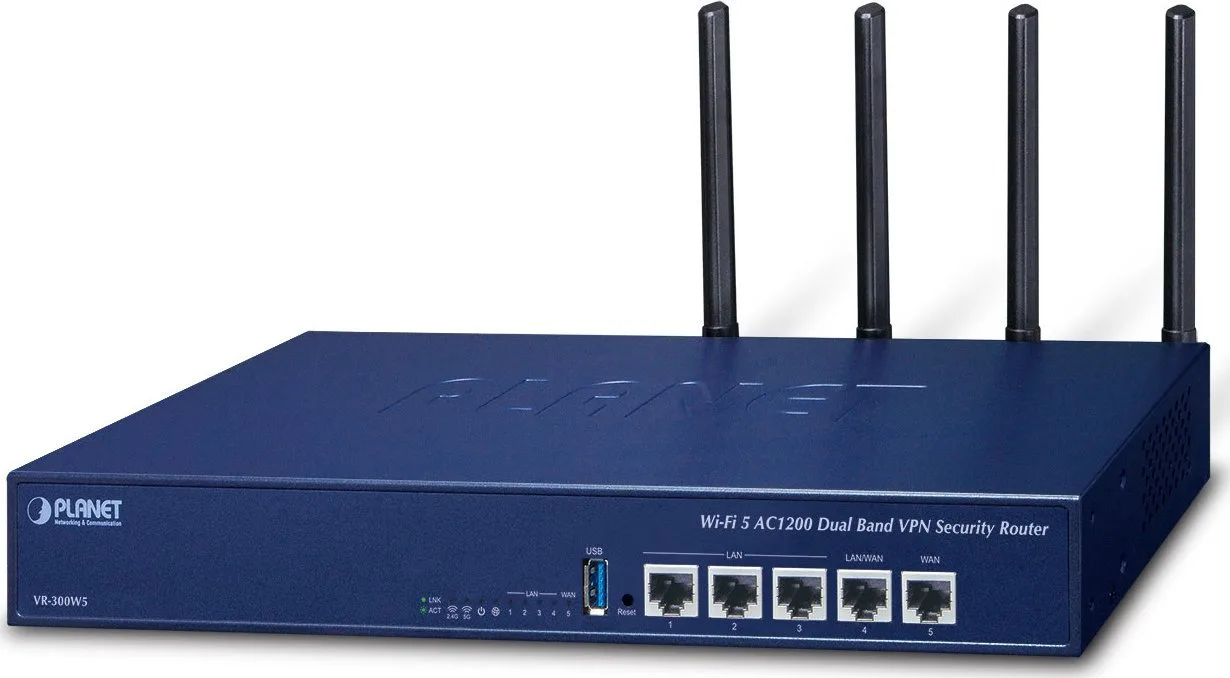 Router Planet PLANET VR-300W5 router bezprzewodowy Gigabit Ethernet Niebieski