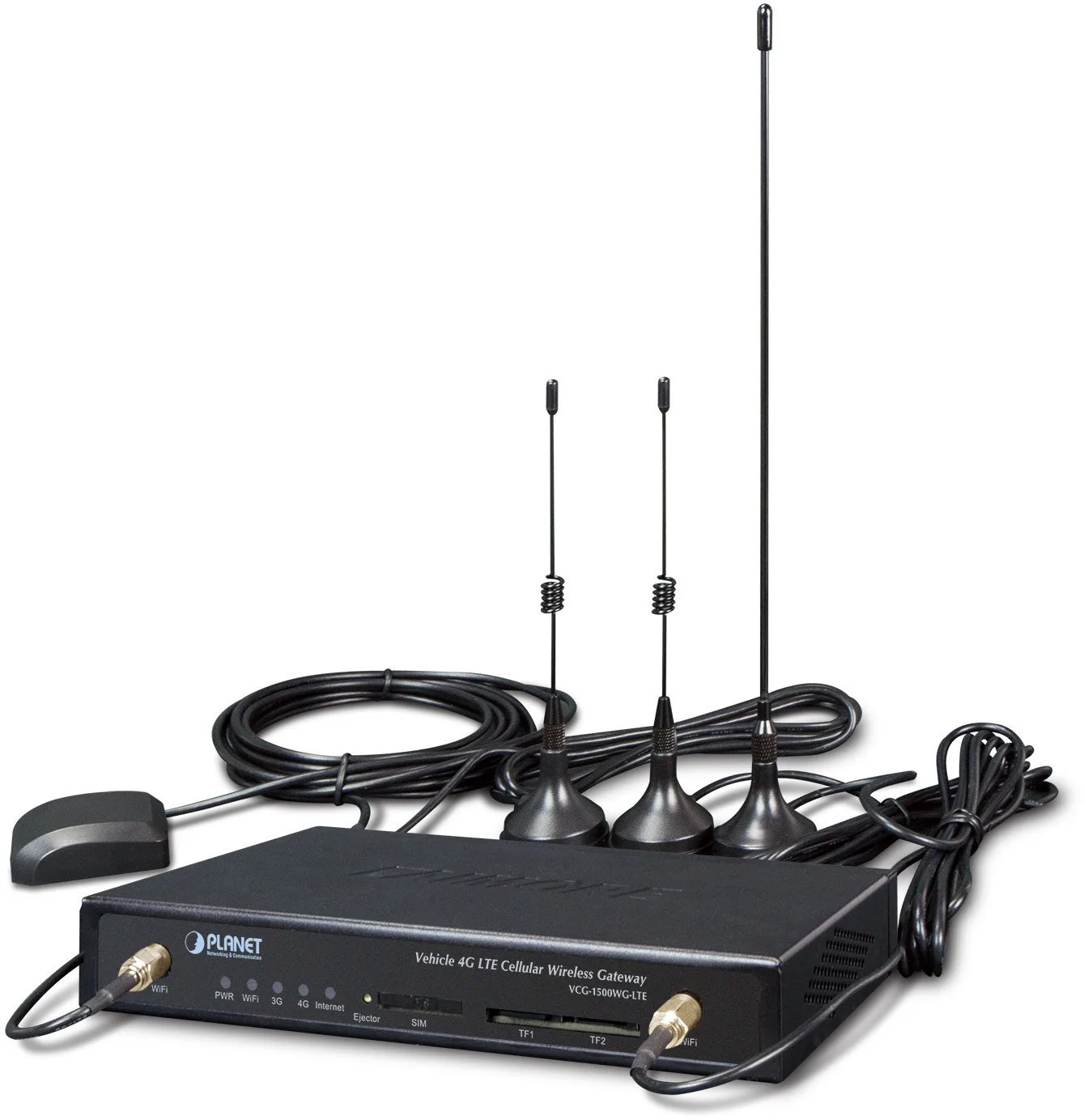 PLANET Vehicle 4G LTE Cellular Wirel, GRE,PPTP,IPSec,L2TP, 168 mm, 104 mm, 25 mm, 537 g, 6~32V DC, 1.5A