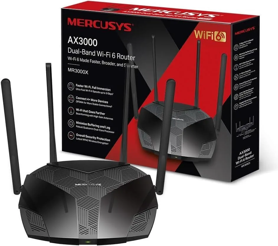 Mercusys MR3000X Dual-band WiFi 6 router