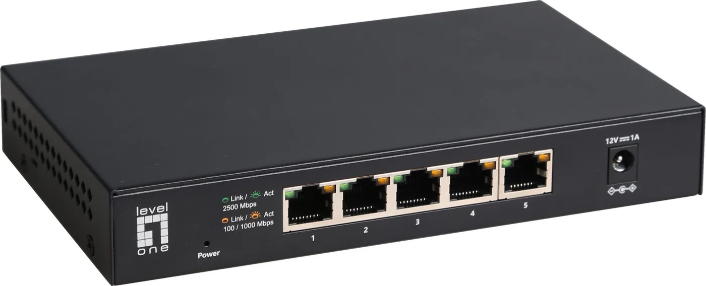 Switch LevelOne LevelOne Switch  5x GE GEU-0525       2.5GbE 100/1000Mbps sw