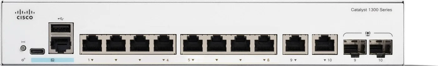 Switch Cisco CISCO Catalyst 1300 8-Port Switch / Data-Only / 2 x 1G SFP Uplinks / external power supply