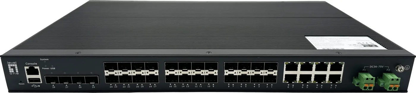 Switch LevelOne LevelOne Switch  28x GE IGU-2872  4x2.5GbE, 16x1.25GbE SFP
