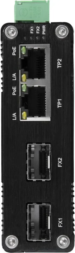 2 portowy przemysłowy switch PoE na szynę DIN BCS-ISP02G-2SFP