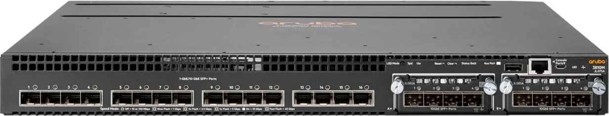 HPE Aruba 3810M Switch 24 SFP+ Ports 250W Layer 3 Backplane Stacking