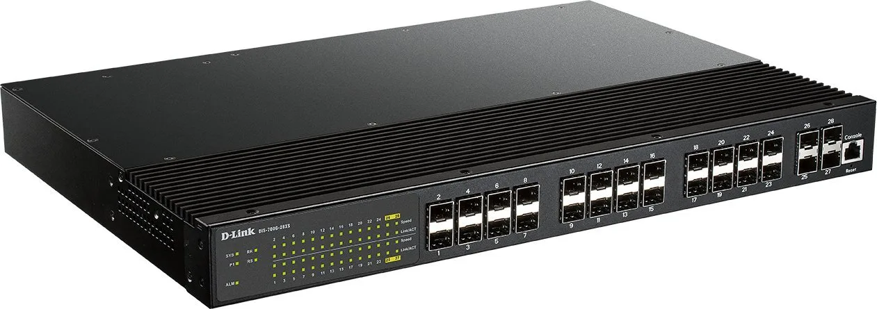 Switch D-Link D-Link DIS-700G-28XS łącza sieciowe Zarządzany L2+ 1U Czarny