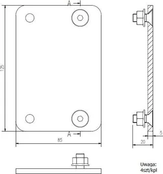 Edbak Uchwyt ścienny VWPOP95-L 70'' - 98''