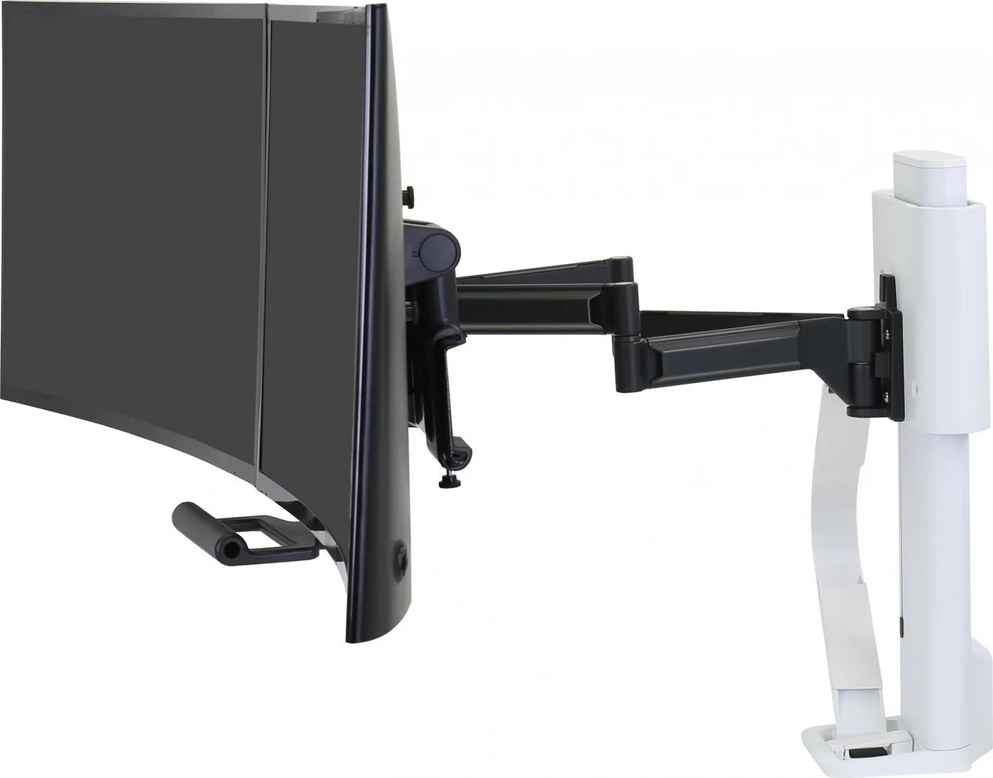 Ergotron ERGOTRON Trace Dual Monitors, Panel Clamp, Bright 45-631-216 Uchwyt stołowy