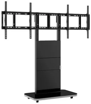 HAGOR Pro-Tower M Dual mobiles Standsystem fuer 2 TVs 117-140cm 46-55Zoll VESA max. 600x400mm max. Traglast 2x40 kg