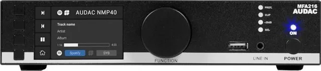 Audac AUDAC MFA216 All-in-one audio solution - 2 x 80W @ 4 Ohm - 160W @ 70/100V