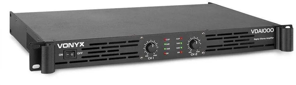 Wzmacniacz 2 x500W VDA1000 PA 1U one size