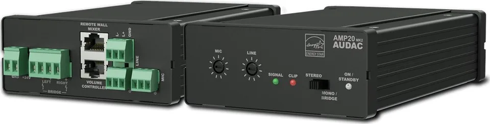 Audac AUDAC AMP20MK2 Mini stereo amplifier 2 x 15W Mini stereo amplifier 2 x 15W