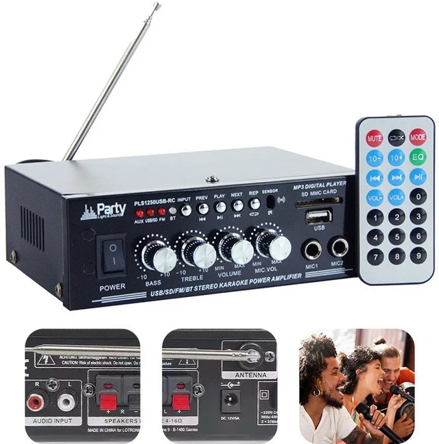 Wzmacniacz karaoke 2x 25W Party Light&Sound PLS1250USB-RC one size