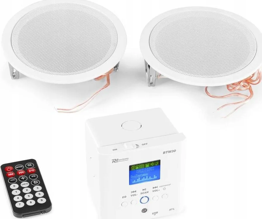 ML Zestaw System audio wzmacniacz BT+ 2x głośnik sufitowy 2x15W