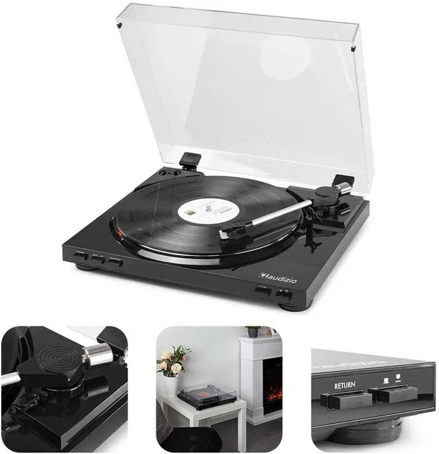 Gramofon RP310 Audizio z wkładką Audio-Technica czarny one size